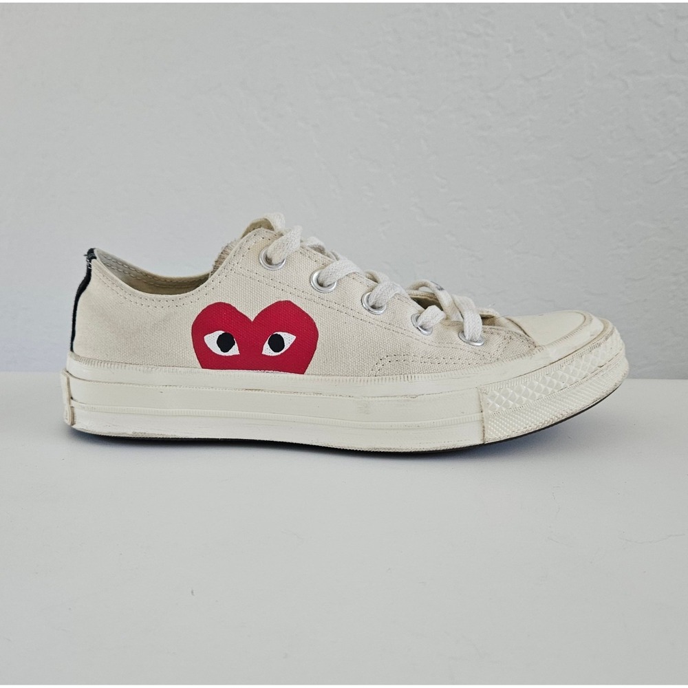 Converse x Comme Des Garcons Play Sneakers W6/M4 Off White 70 Low 150207C - Picture 6 of 11